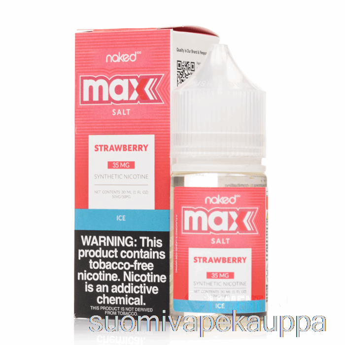 Vape Nesteet Jäämansikka - Alasti Max Suola - 30ml 35mg